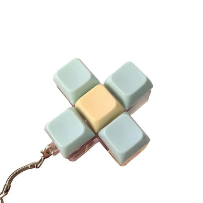 1/4/5/9 Keys Mechanical Keyboard Axis Tester Keychain Stress Relief Clicker Fidget Keyboard with LED Decompression Tools Gifts